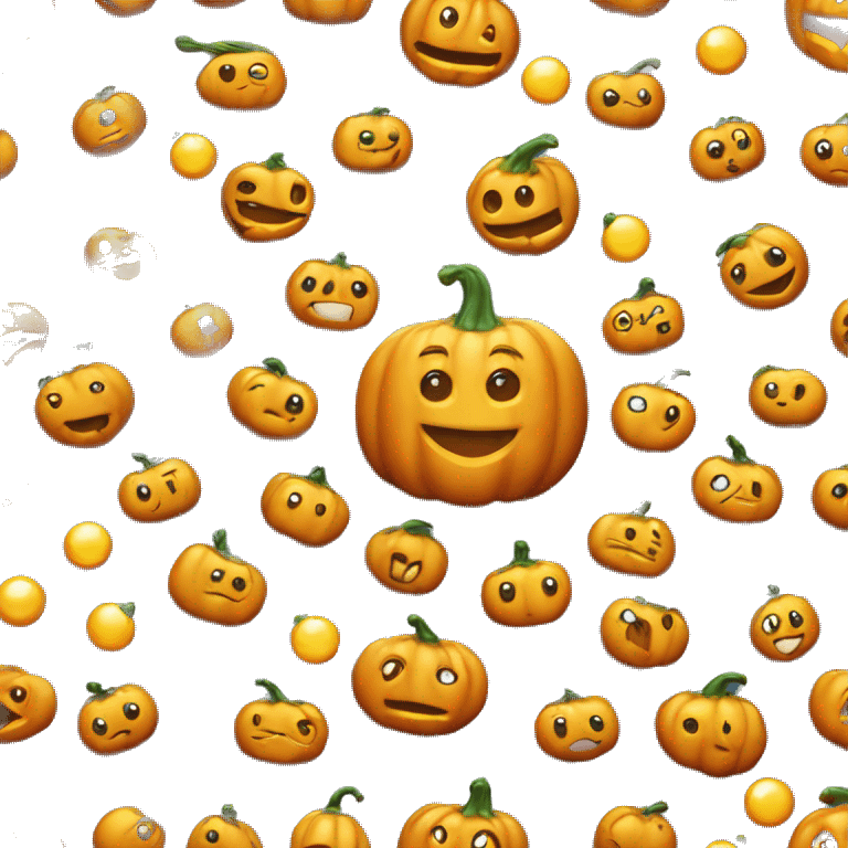 una calabaza con ojitos grandes y brillantes espirutu navideño emoji