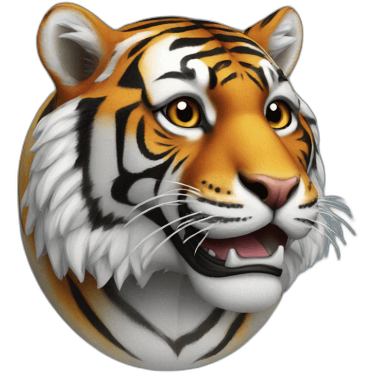 Tiger with moon emoji