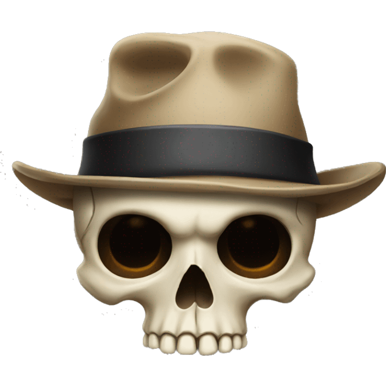 Skull wearing a hat emoji