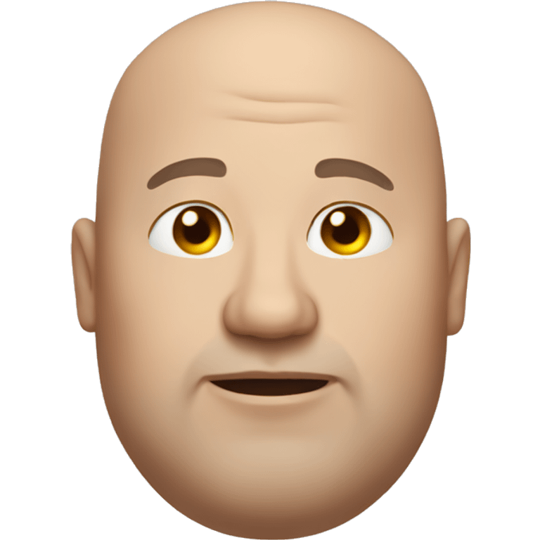 fat bald man emoji