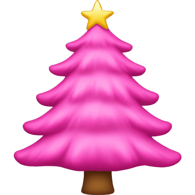 Pink Christmas tree emoji