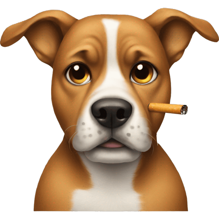 dog with cigarette  emoji