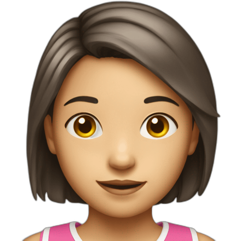 a young girl with a ball in full growth emoji