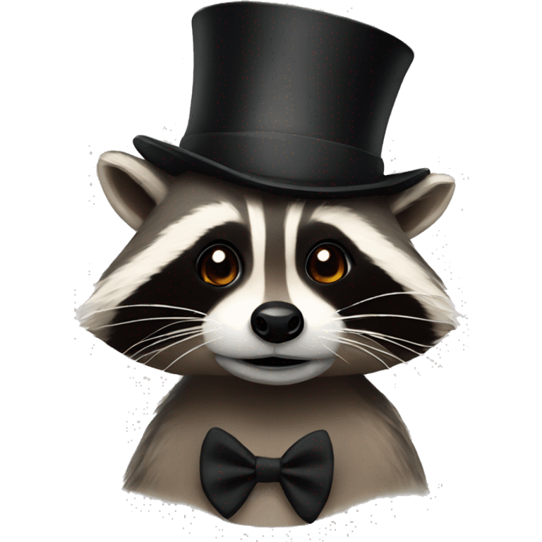 Raccoon in a top hat  emoji