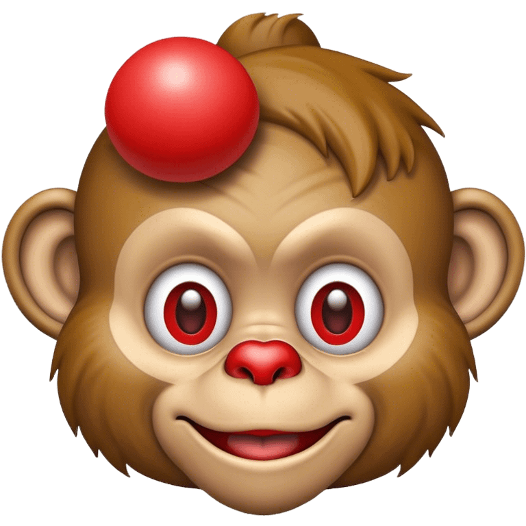 mix between the clown emoji and the hear no evil monkey emoji emoji