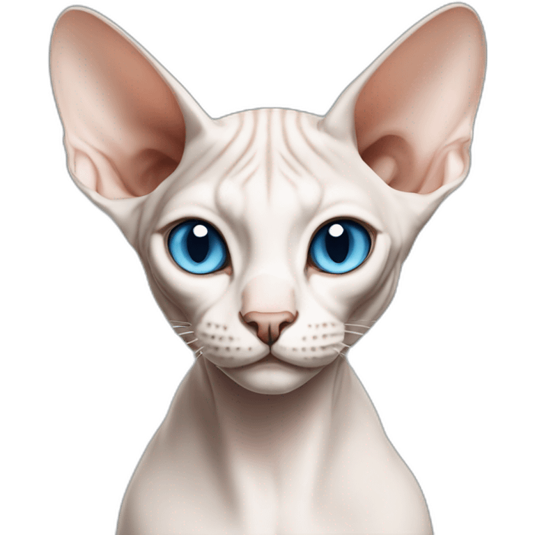 sphynx cat with blue eyes emoji