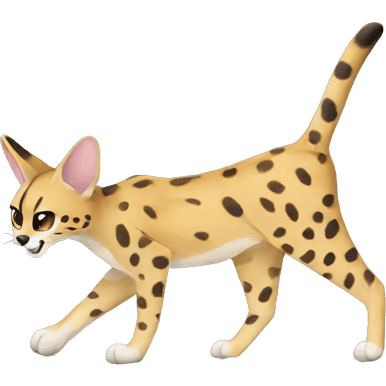 Serval bowling emoji