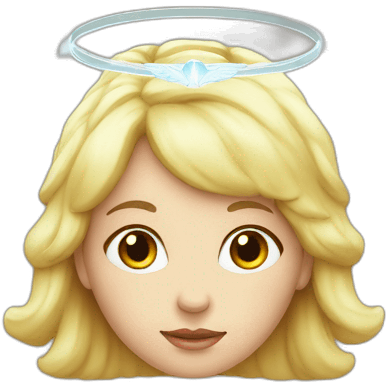 woman with halo above head, angel emoji