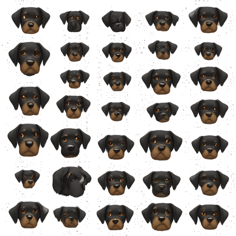 Blak dog emoji