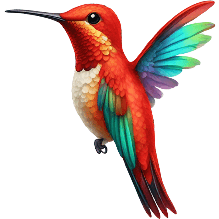 Happy red hummingbird  emoji