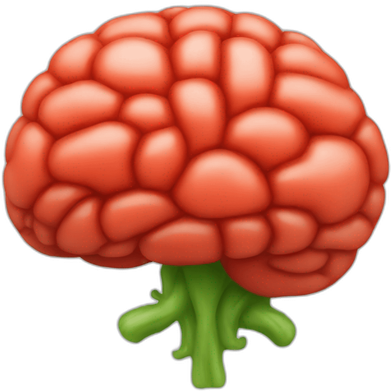 brain that looks like tomato emoji