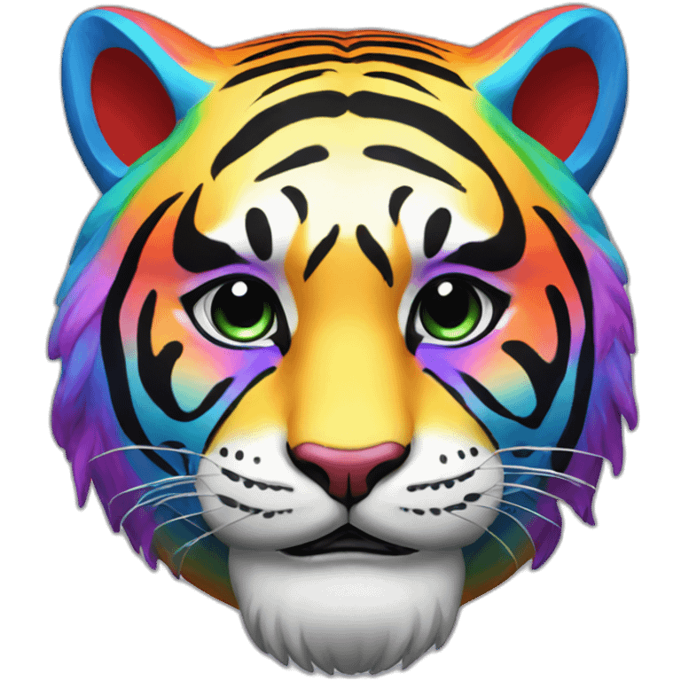 rainbow tiger Japanese mask emoji