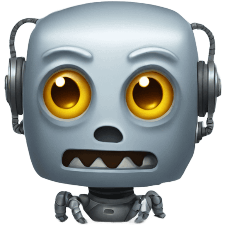 Scared robot emoji