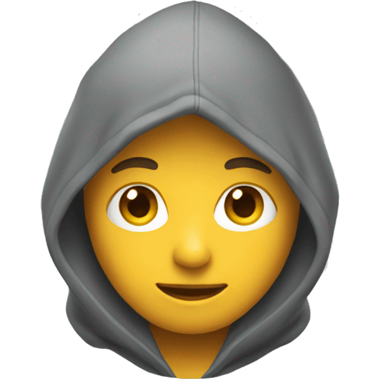 Person wearing hoodie emoji