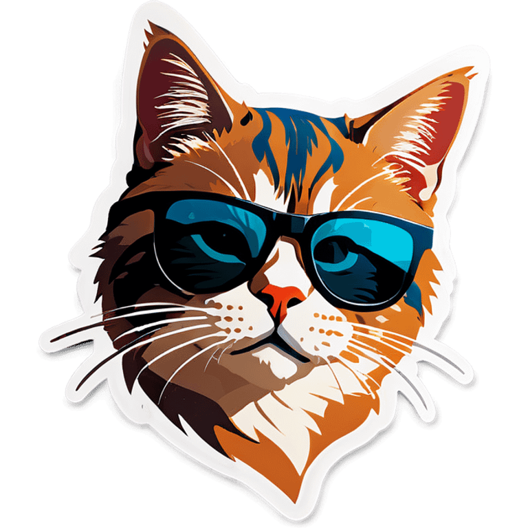 Cat with sunglasses emoji