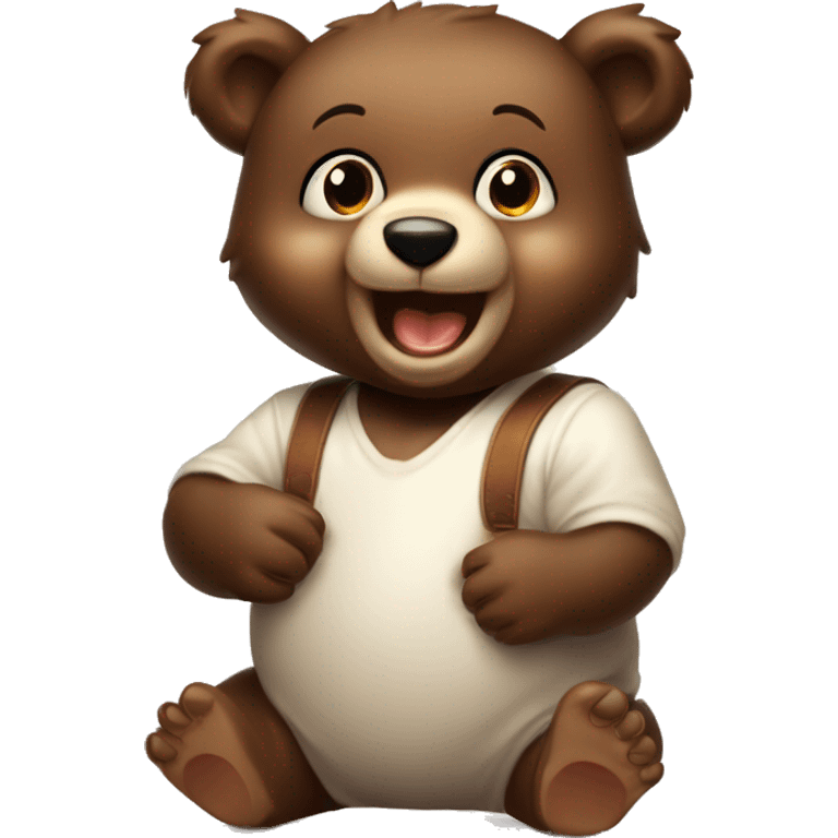 A playful and brazen baby bear.
Bringing wood and liking meat.
My hobbies are disturbing my grandfather, dancing while listening to music, and holding a surprise event. emoji