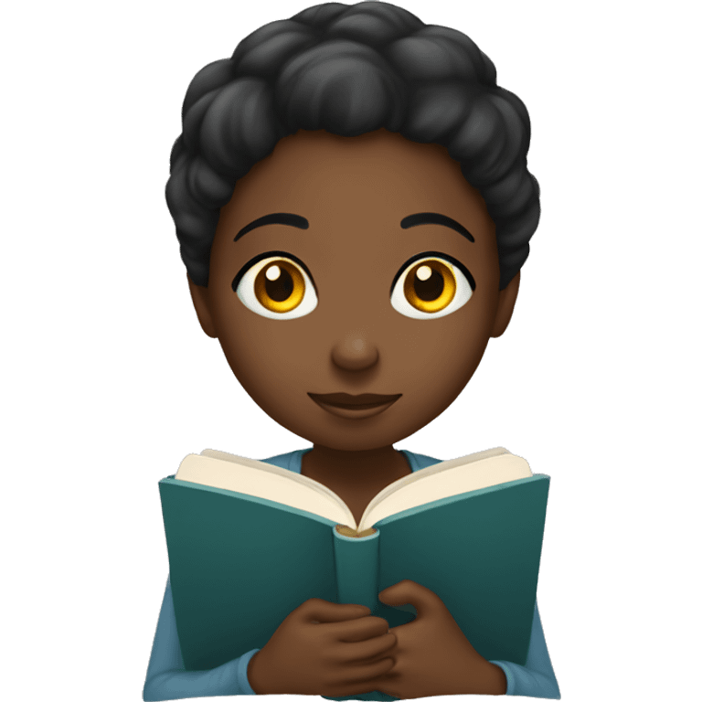 Reading black girl emoji