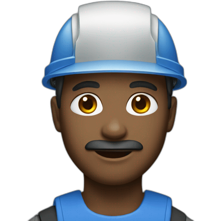 Blue collared worker emoji