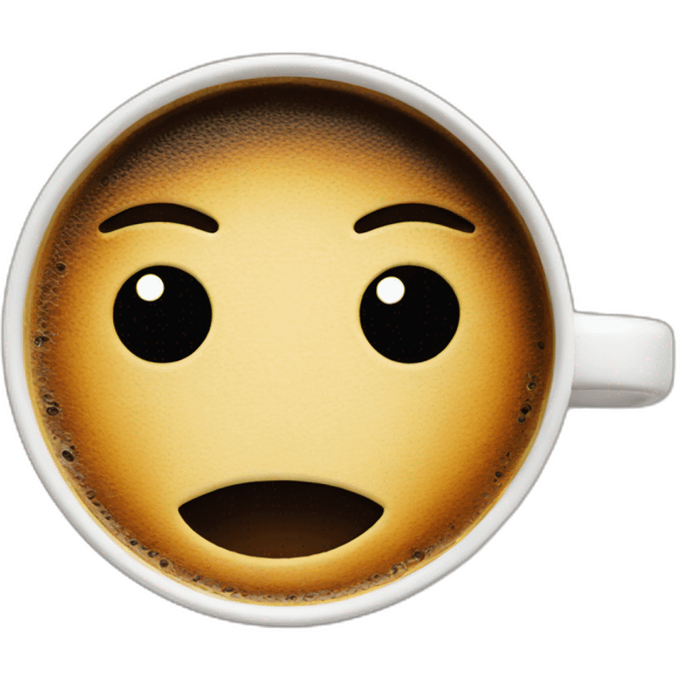 face on a coffee emoji