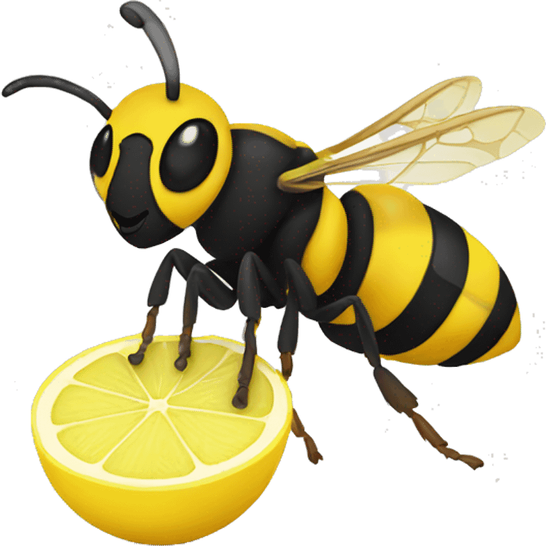 Wasp eating lemon emoji