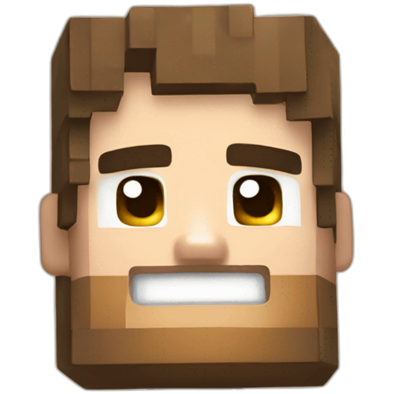 Minecraft steve happy only head emoji