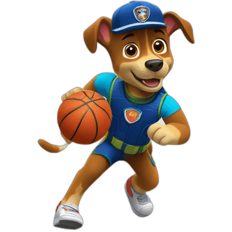 paw patrol playing basketball emoji