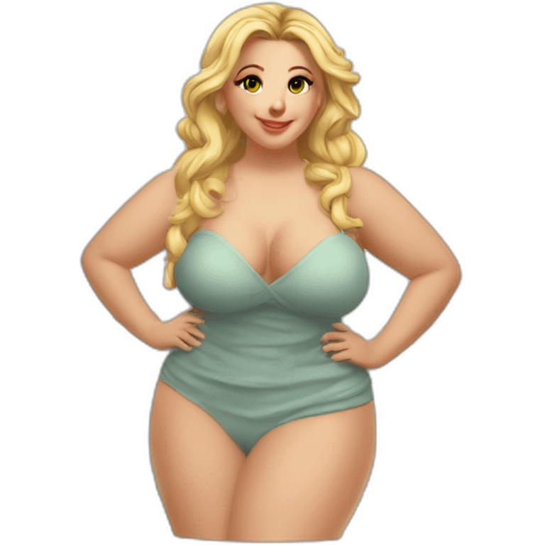 curvy caucasian beauty in bathroom стоит перед зеркалом emoji