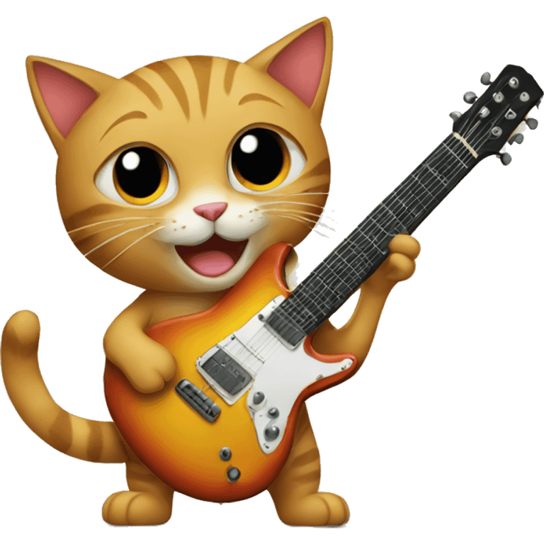 Cat with gitar emoji