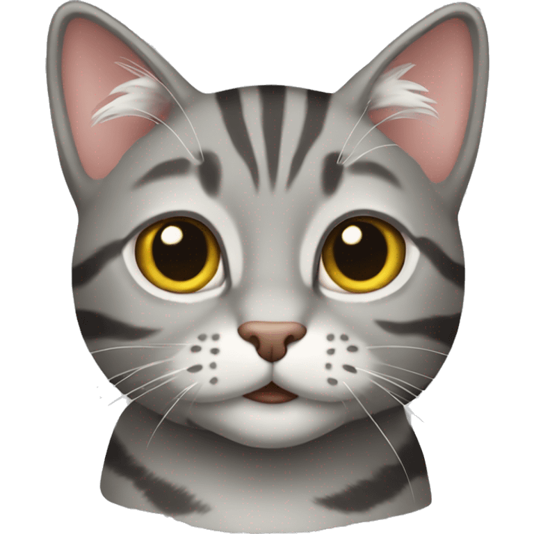 Gray tabby cat emoji