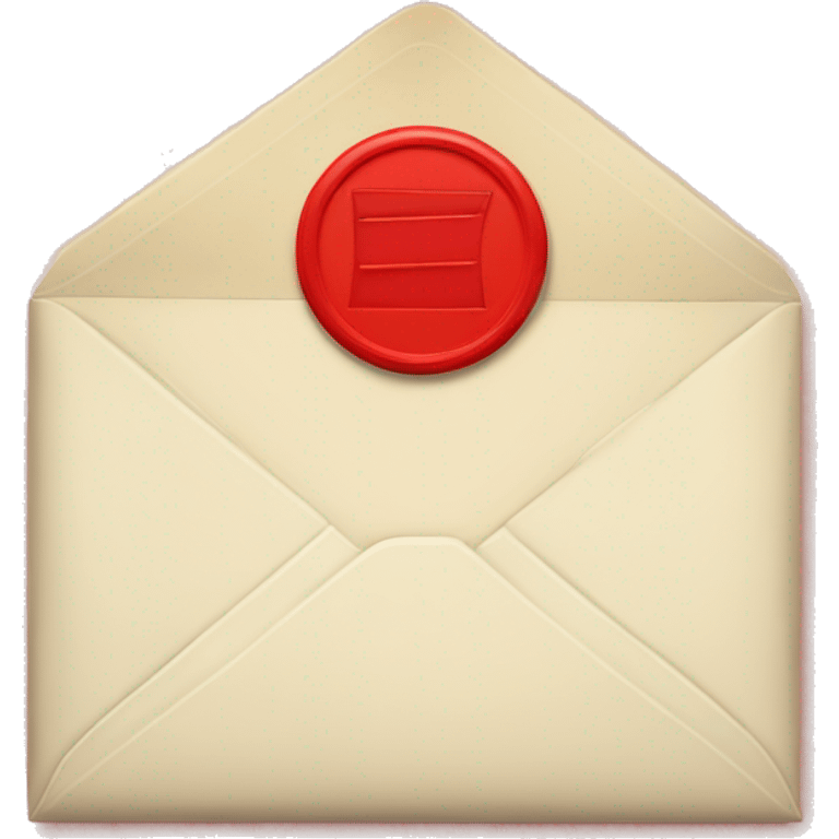 cream envelope with red postage stamp emoji