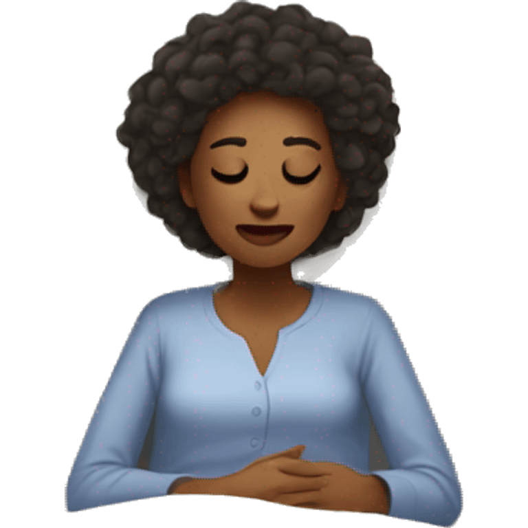 Woman waking up from her nap  emoji