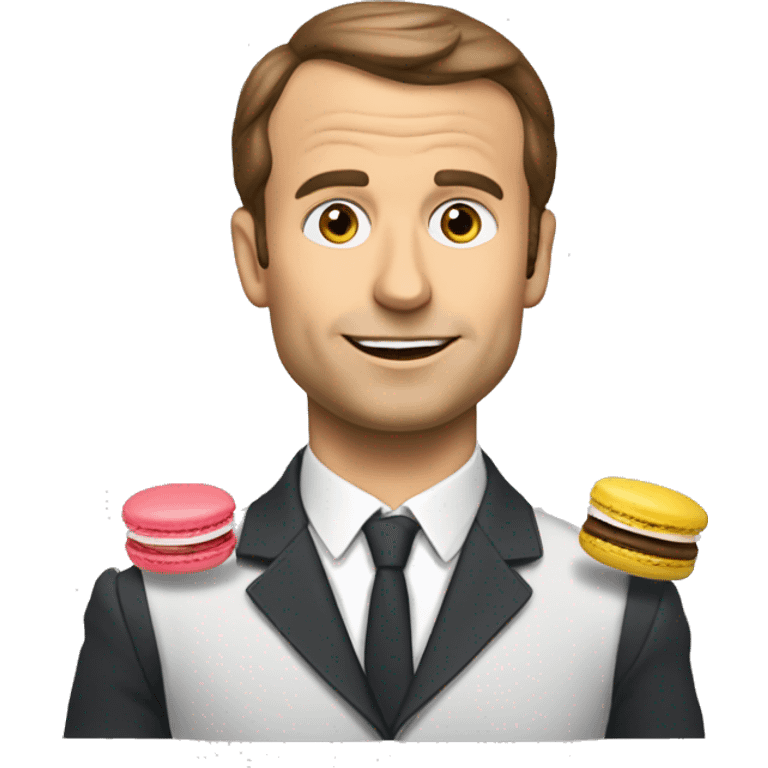 Macron qui mange des macarons  emoji