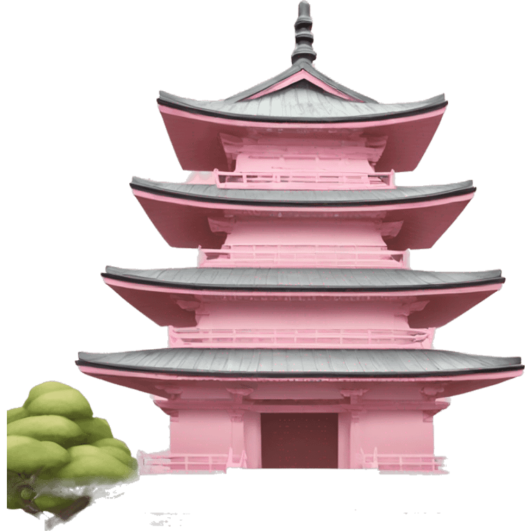 Light pink Japanese temple emoji