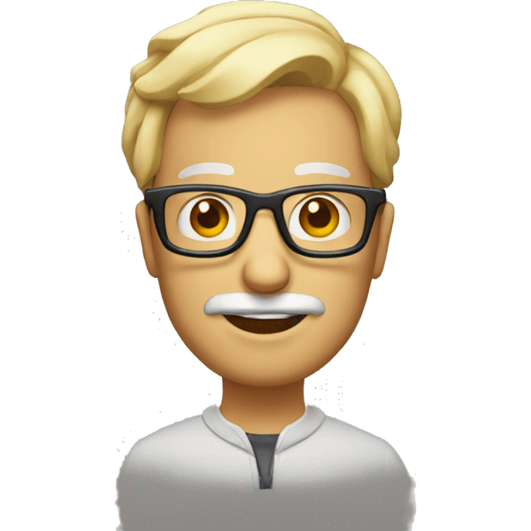 mr expert with a bold head and glasses emoji