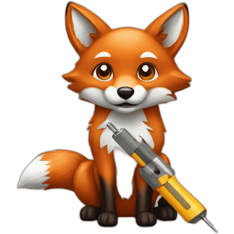 Fox with drill emoji