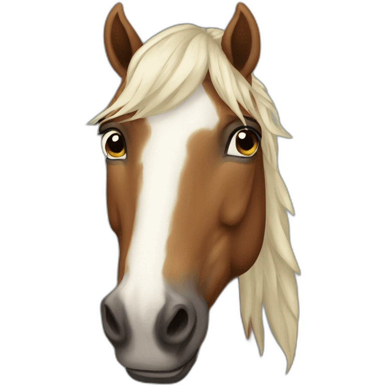 cross-eyed horse emoji