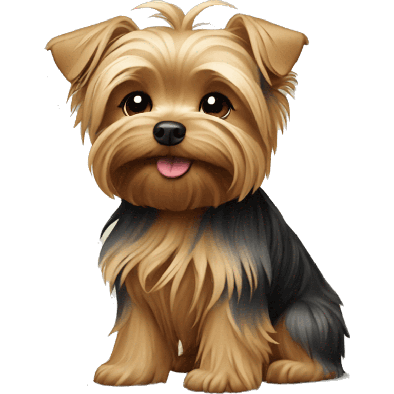 yorkshire terrier in hugs emoji