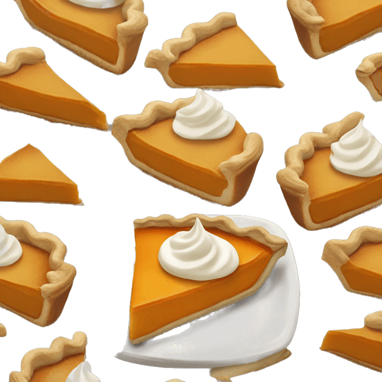 A slice of pumpkin pie with cream emoji