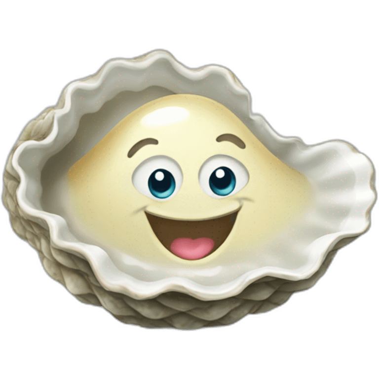 Happy oyster emoji