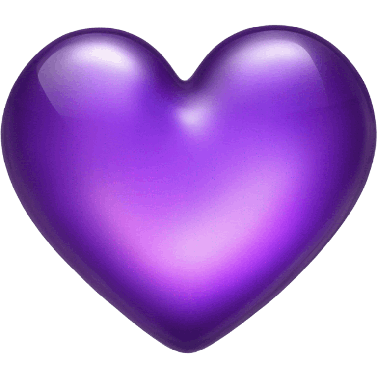 Shiny glass violet heart  emoji