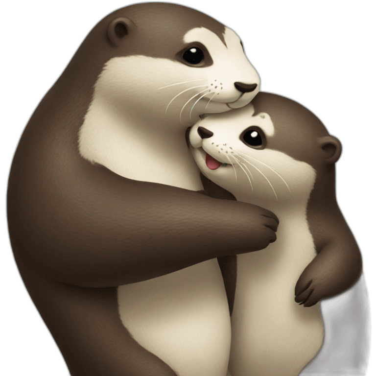 Kiss hug otter emoji