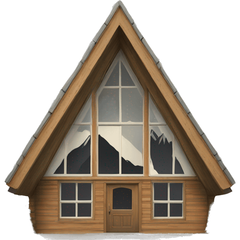 a-frame alpine art gallery building emoji