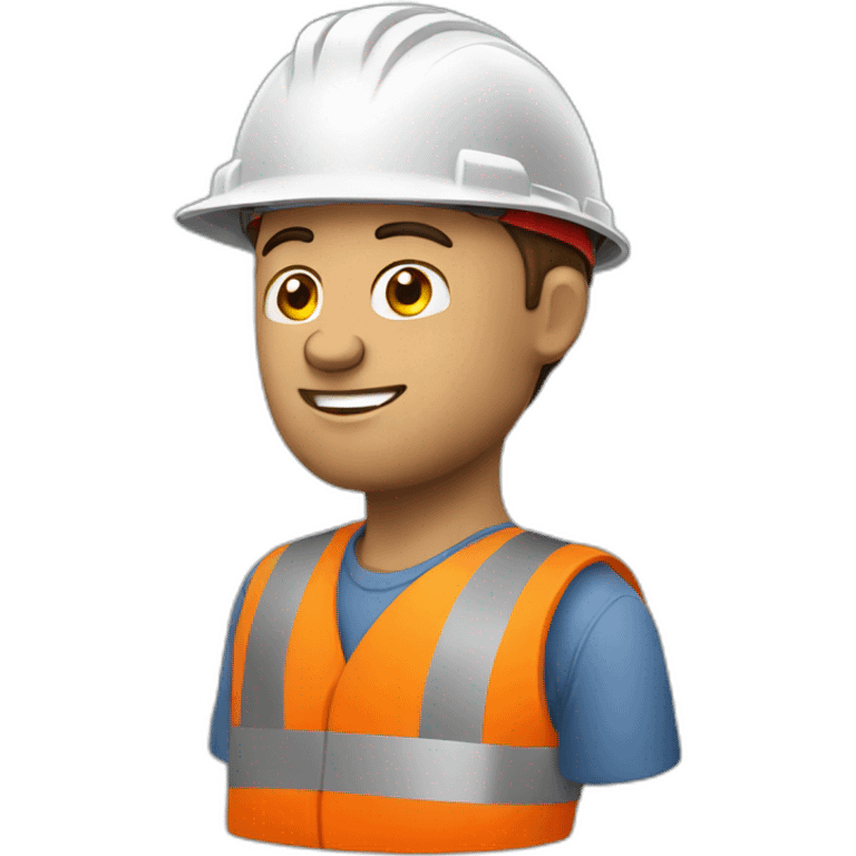 Man who works for construction whith red helmet  emoji