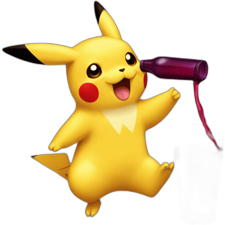 pikachu-drinking-wine emoji