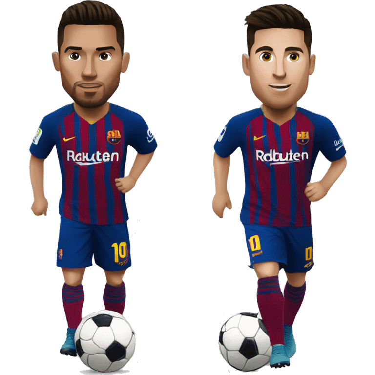 ronaldo qui dribble messi emoji