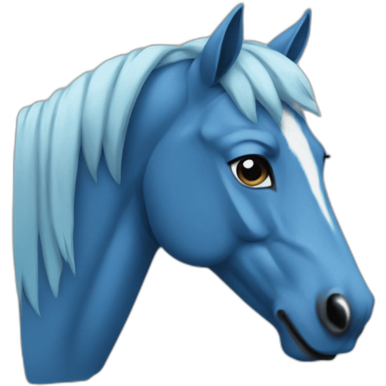 horse wearing blue hoodie emoji