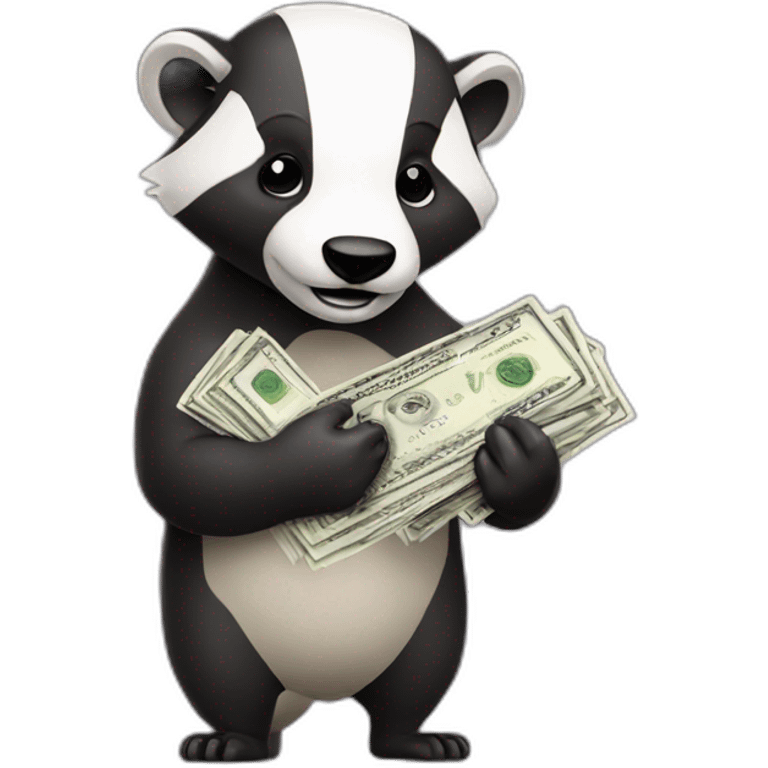 badger hold cash emoji