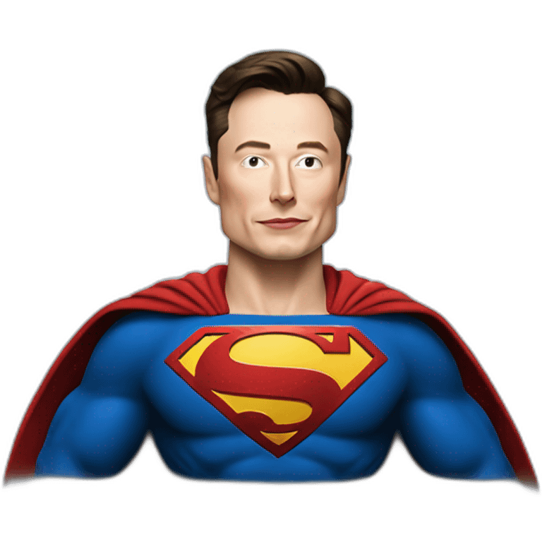 Elon musk as Superman  emoji