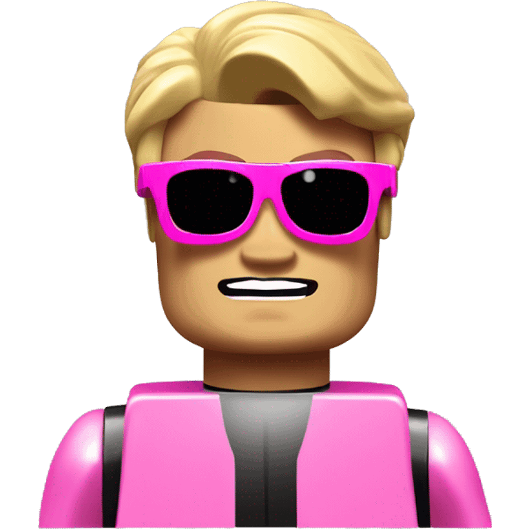 Lego Batman with pink sunglasses emoji