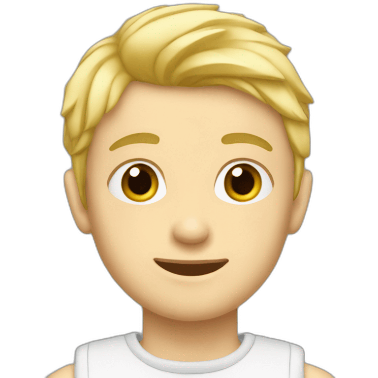 blonde boy with vokuhila emoji